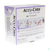ACCU-CHEK Safe-T-Pro Plus Steriele prikpennen (200 stuks)
