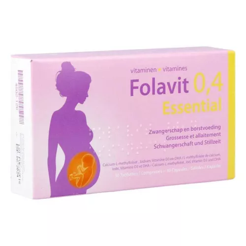 Folavit 0,4mg Essential (30 tabletten + 30 capsules)