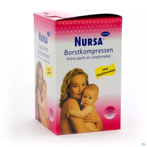 Nursa Borstkompressen niet-steriel met kleefstrook (30 stuks)