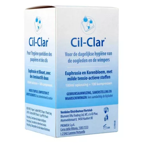 CIL-CLAR Hygiëne Oogleden (100 ml oplossing + 100 kompressen)