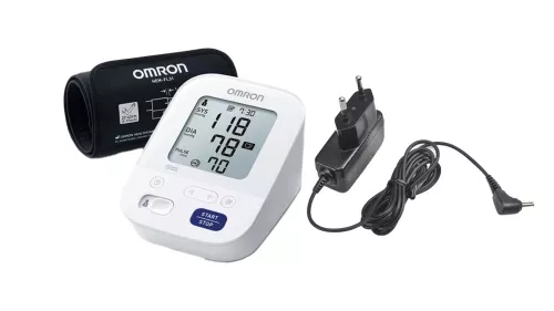 Combipakket Omron M3 Comfort bloeddrukmeter + adapter