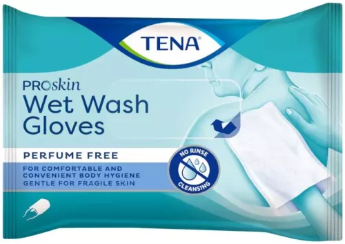 TENA Wet Wash Gloves zonder parfum (8 stuks)