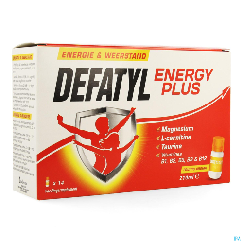 Defatyl Energy Plus met fruitig aroma (14 flesjes)