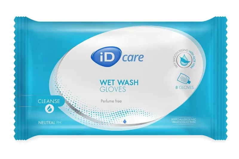 iD Care Vochtige washandjes zonder parfum (8 stuks)
